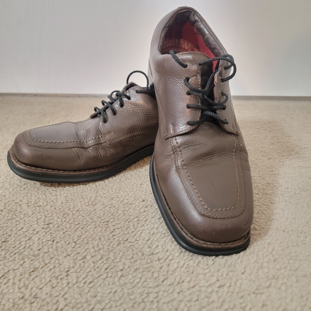 Clarks Travel Soft Mens Leather Oxfords Nice Made Soft Leather Size 9.5M